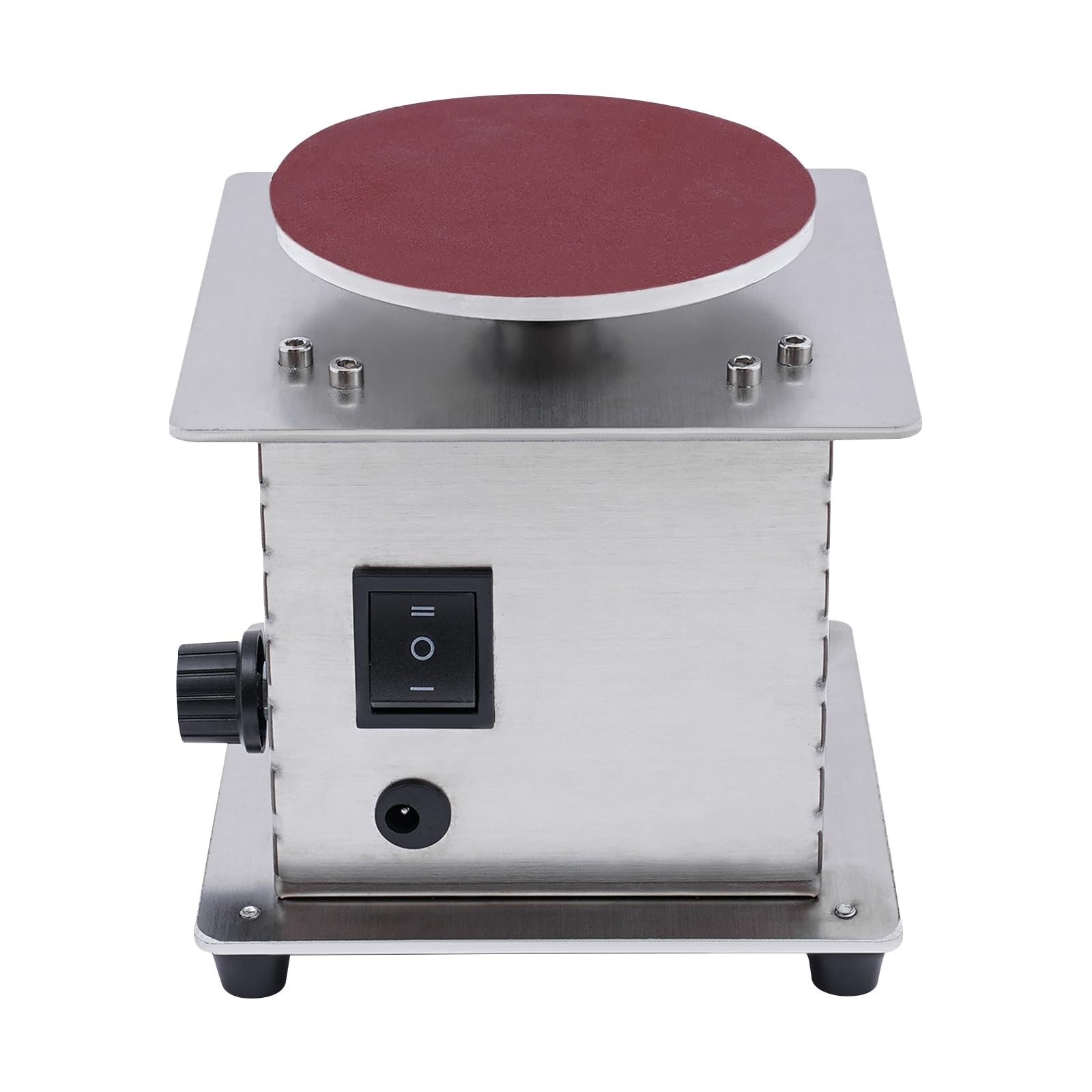 Mini-Tellerschleifer 200W Leistung Durchmesser des Schleiftellers 10cm, 7 variable Geschwindigkeiten, Tischschleifer mit 21 Schleifpapiere, Tischschleifmaschinen für Holz, Metall