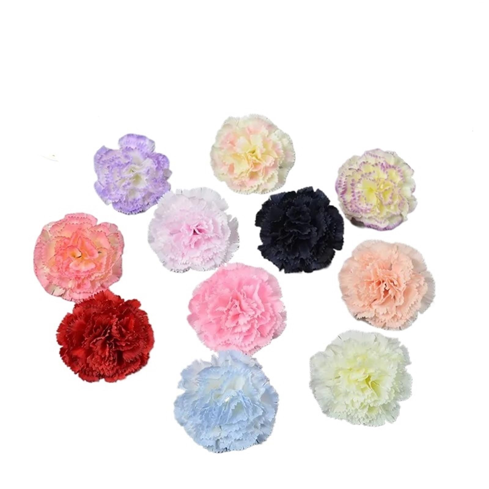 8 cm 13 Farben Seidenblumenköpfe Stoff Künstliche Nelke