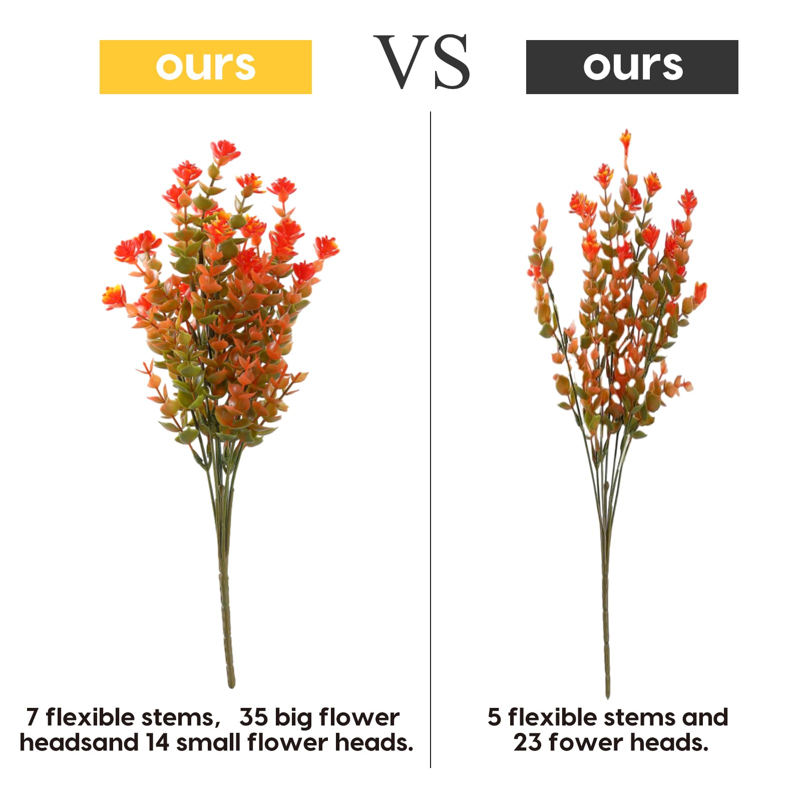 Leixi 8 Bundles Artificial Fall Flowers No Fade Faux Autumn Plants - Image 3