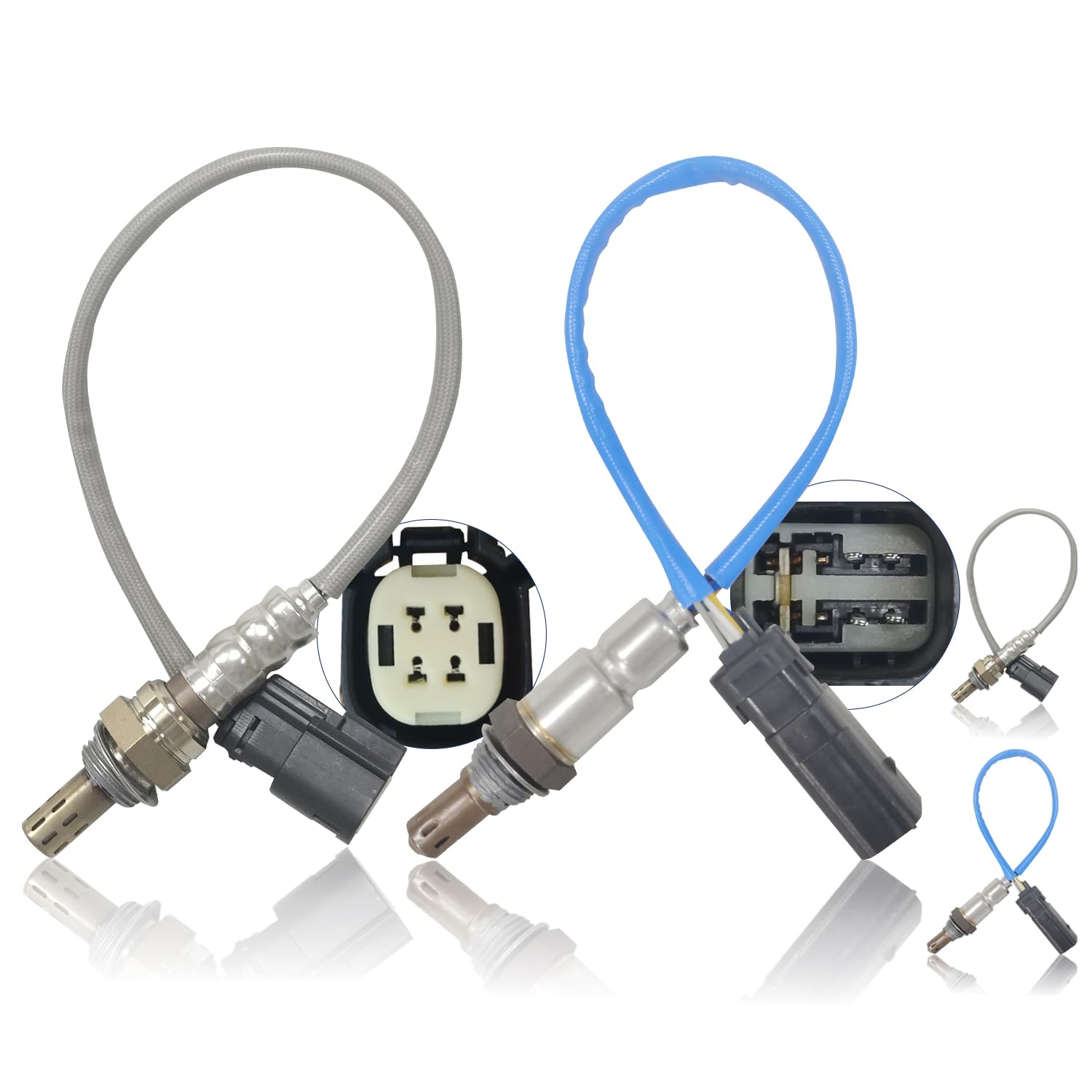 4PCS 234-5038 234-4490 234-4489 Upstream Downstream Oxygen O2 Sensor Compatible with Ford Explorer F150 Mustang Edge Escape Fusion Flex Taurus MKZ MKX MKT MKS Tribute Milan Mariner 2010-2016