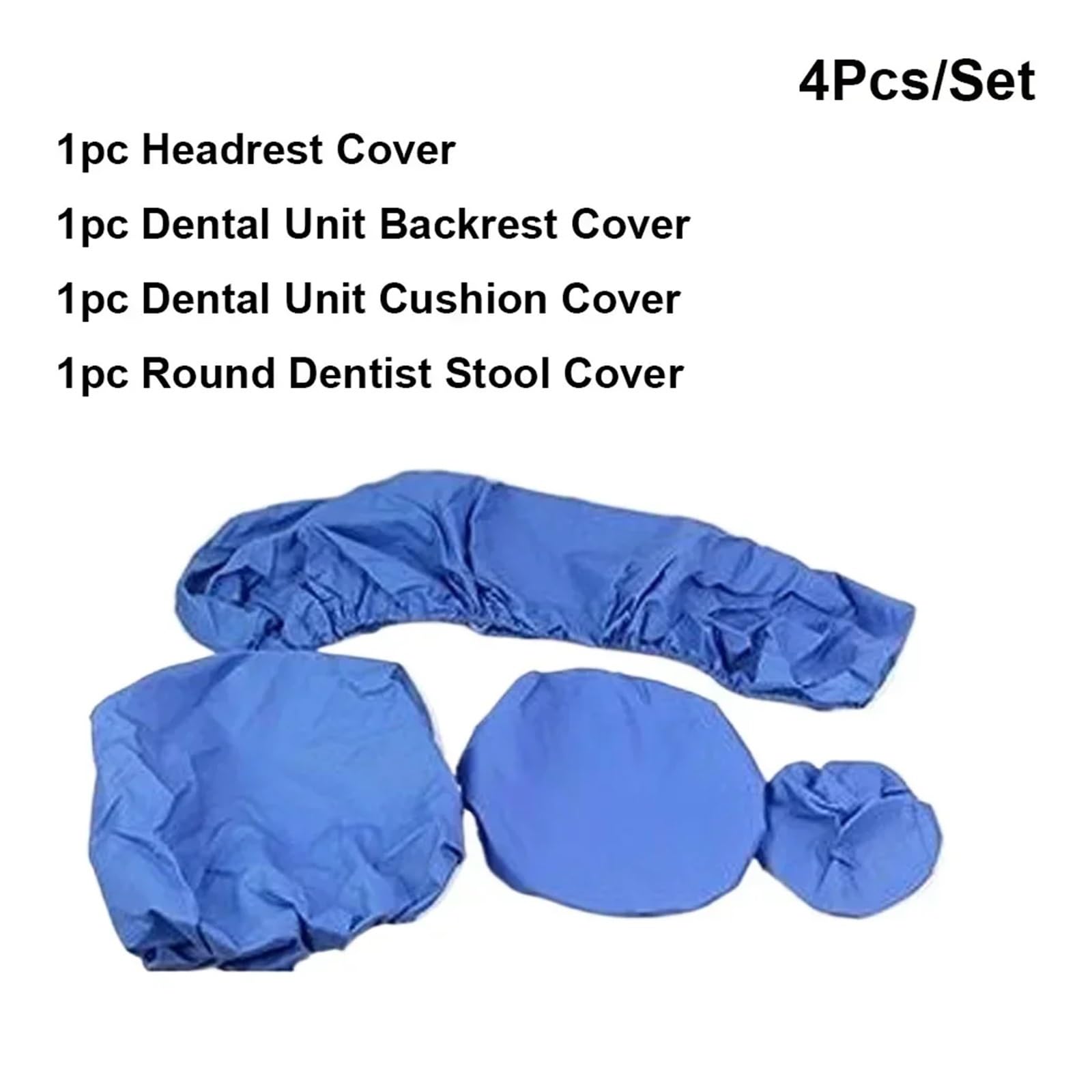 4 unids/set Unidad de cuero PU Dental funda asiento silla cubierta elástica impermeable gruesa Funda protectora completa para sillón dental(GRAY)