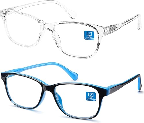 Miniatura 18 de K KENZHOU Lentes de luz azul para mujeres y hombres, lentes de bloqueo de luz azul para teléfonos de juegos de computadora, antifatiga ocular