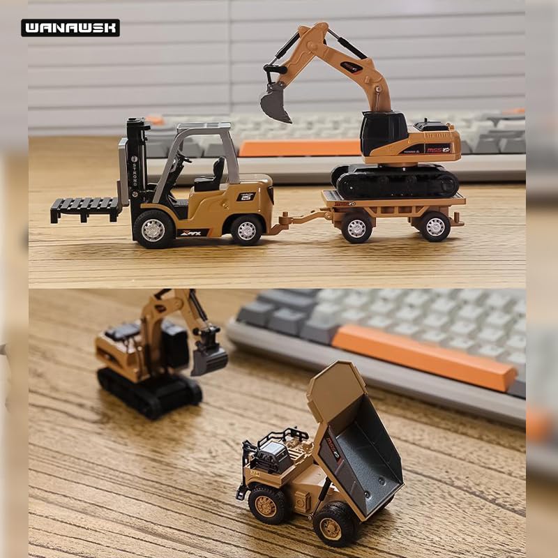 ブリキの 動くショベル付き建設車両 Construction machinery collection 2 & 1 including excavators