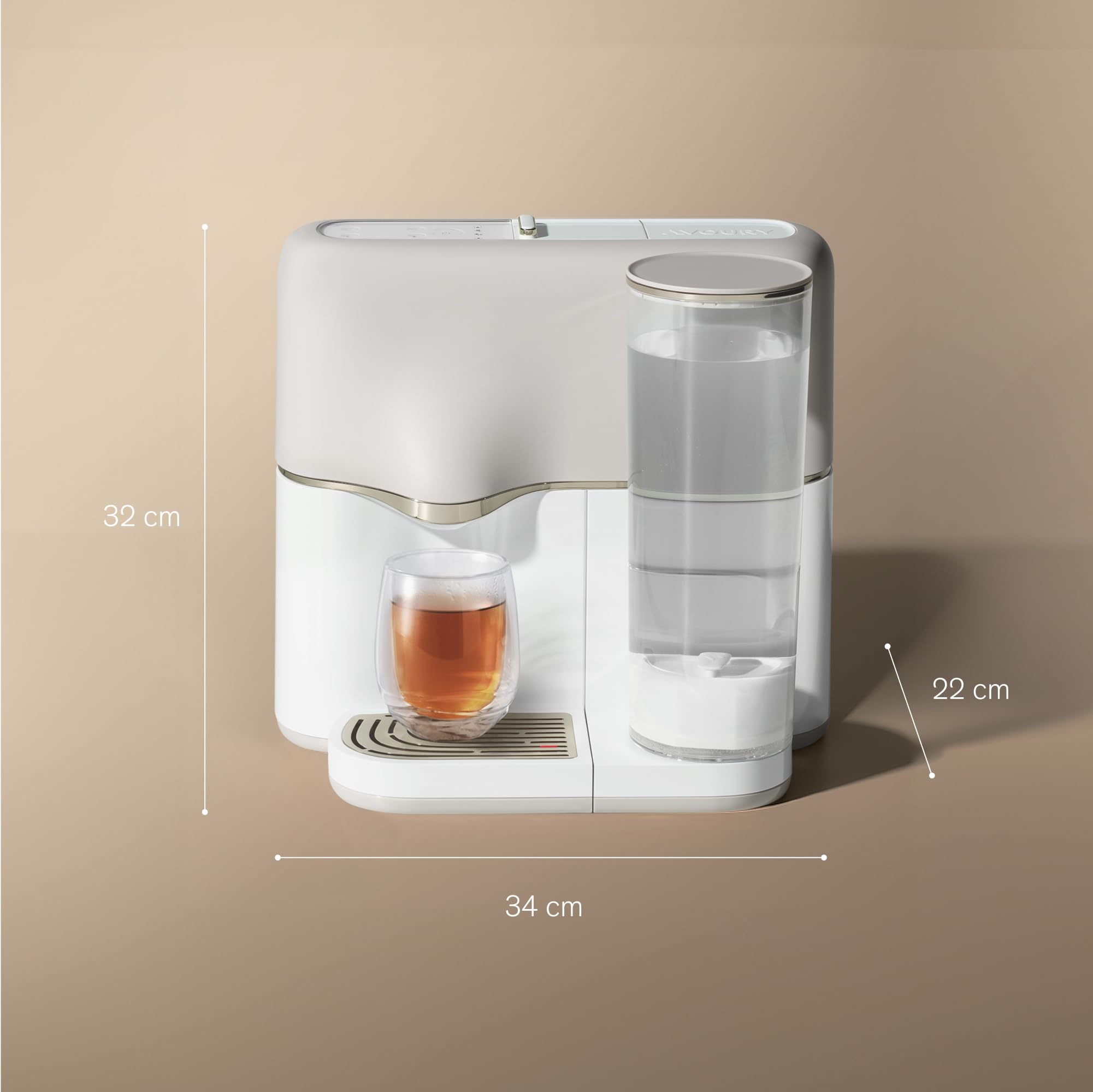 Avoury One - Tetera premium para disfrutar del té (Silver White, sin paquete)