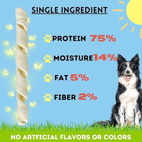 Miniatura 8 de BULLYSTICKS & MORE Muelles de carne de res de 6 pulgadas para perros (20 unidades) - Bully Springs masticables para perros, sin huesos ocultos