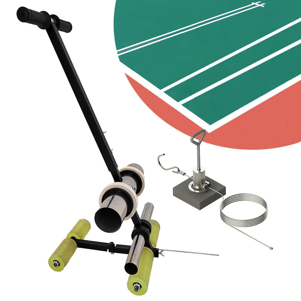 asdchZen Hand Push Floor Marking Tool, With Drawing Circle Kit, Basketball Court Marking Kit, Floor Tape Applicator, For Driveway Asphalt Or Concrete