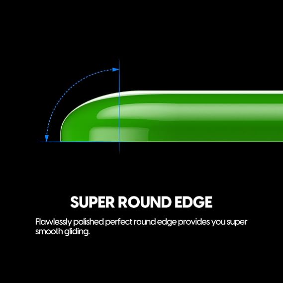 SuperglideType S Mouse Sole for Razer Viper 8K / Viper Mouth Feet Tempered Glass Material with Round Edge-Treated Heavy Duty Ultra Low Friction Super Smooth - Green