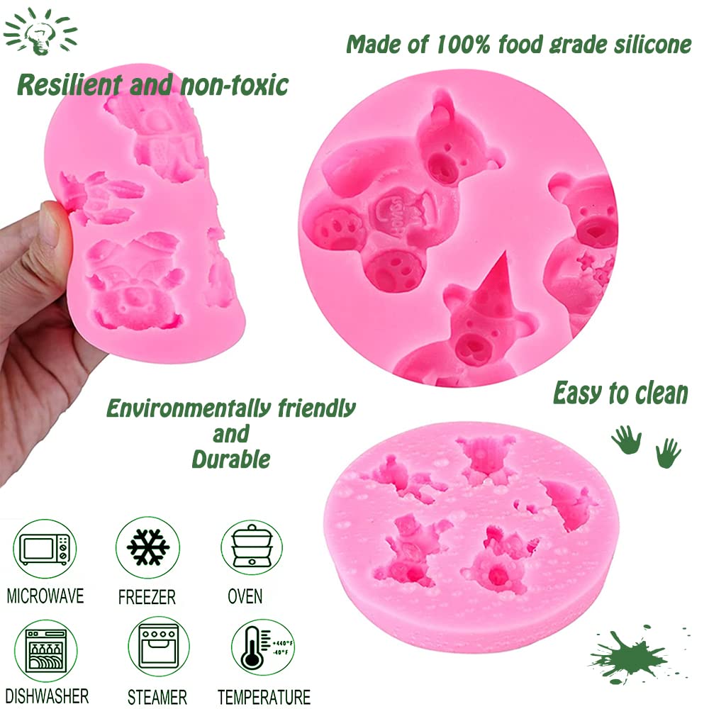 Stampo da forno in Silicone orsetto gommoso stampi per ghiaccio estivi stampo per cioccolato gelatina di caramelle con contagocce stampo fondente cucina gadget fai da te  15