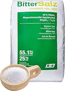 PSN Organic Vegan Epsom Salt 25KG 100% Natural FCC Food Grade Magnesium Sulphate Epsom Salts for Bath Bombs Bath Soak Bathing Spa