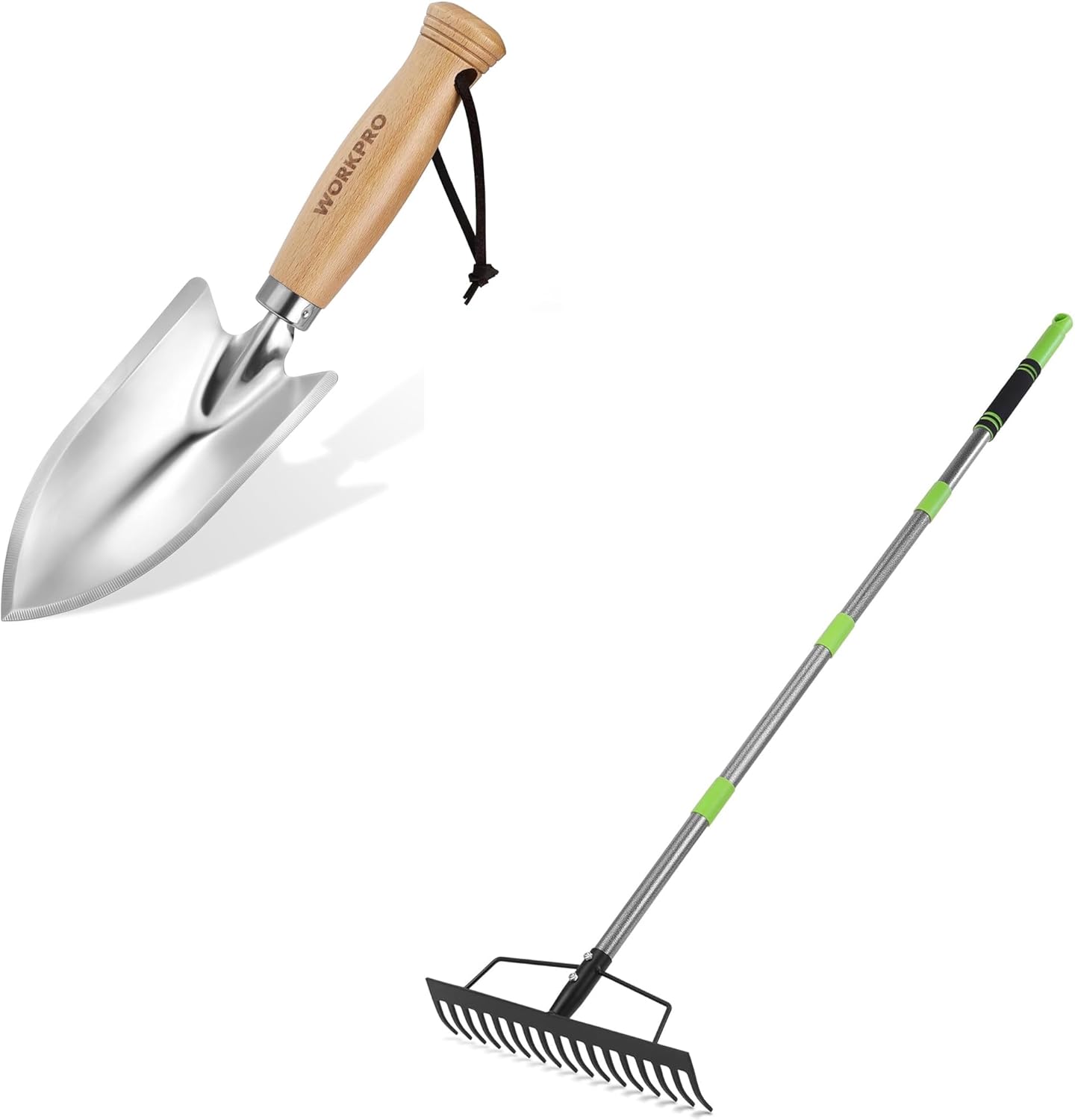 WORKPRO 11" Garden Hand Trowel & Lawn Leveling Rake