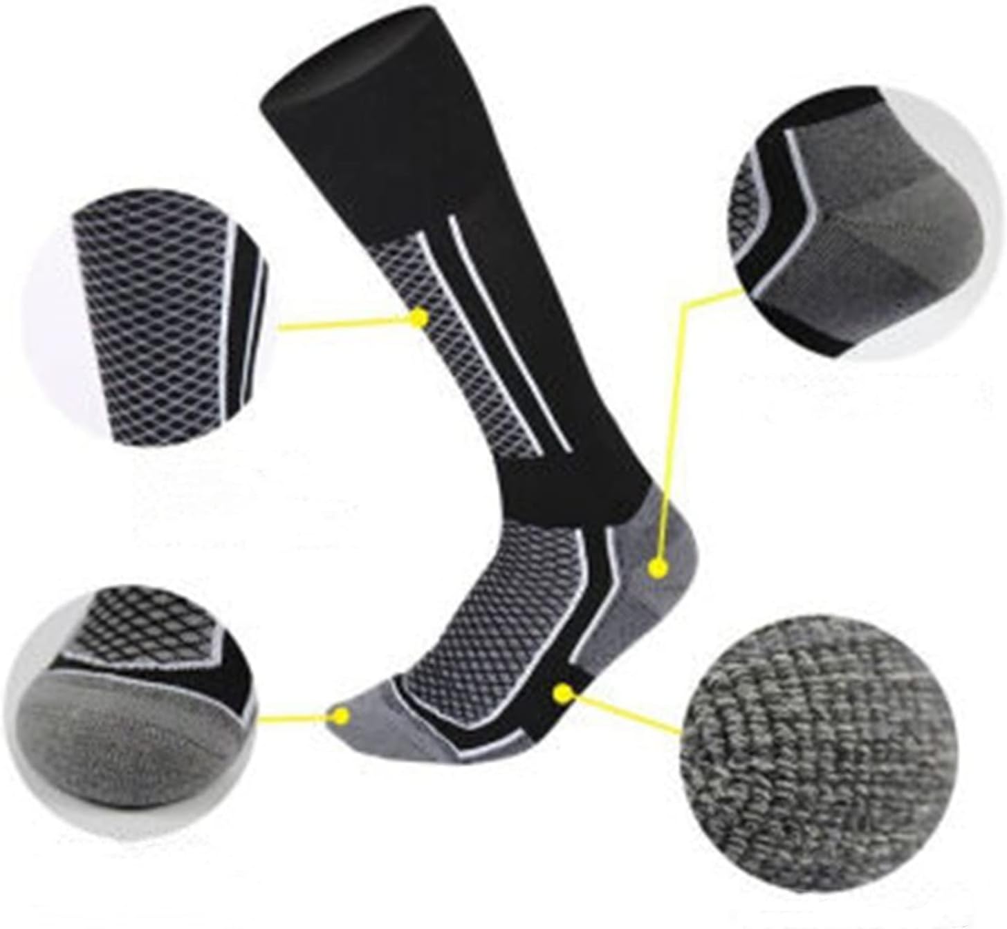 [OOTQAWOMY] スキーソックス スキーソックス 厚手 アウトドア 登山 スポーツソックス 暖かい 保温