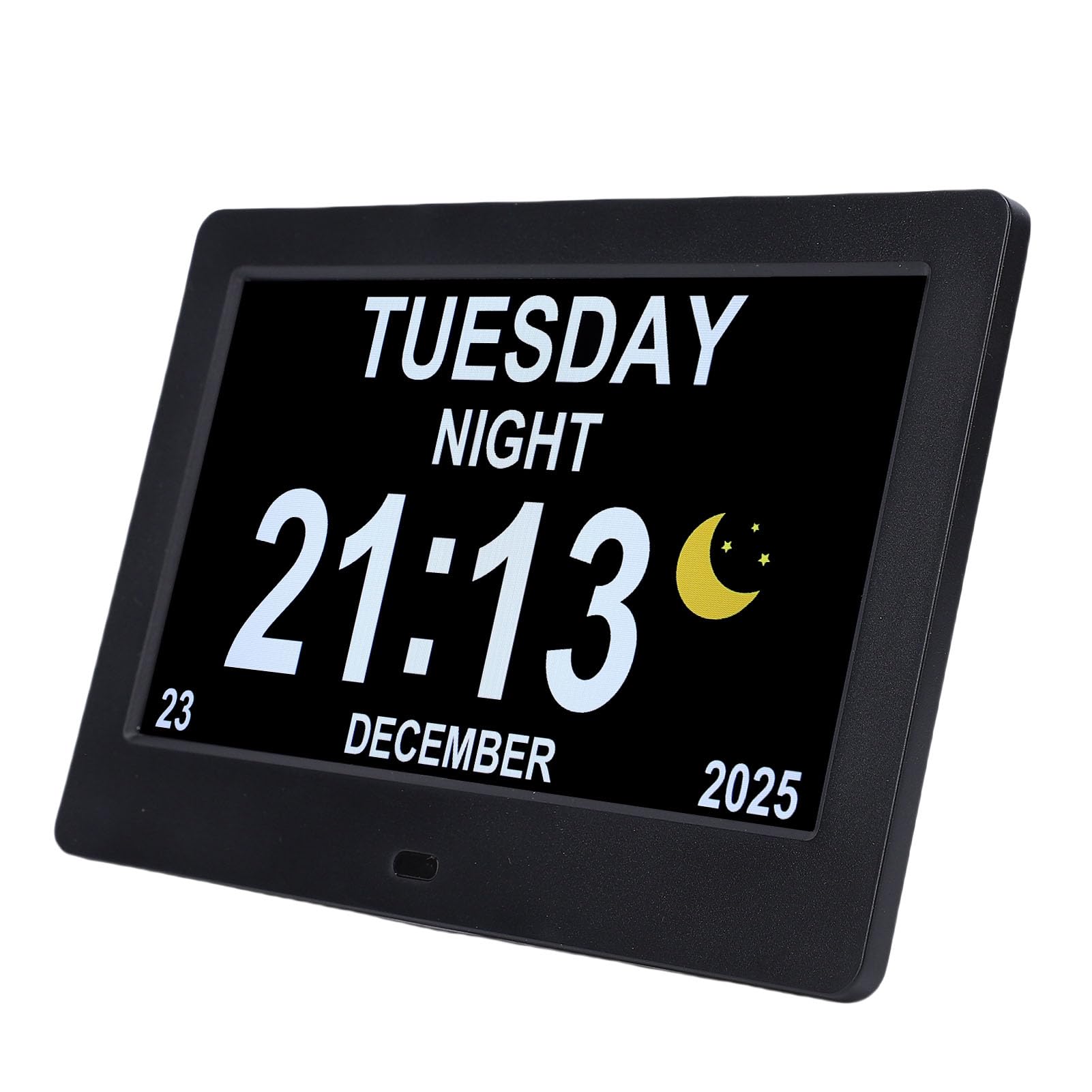 Orologio Calendario Digitale con Display Trasparente da 7" con Impostazioni di Allarme per Anziani e Studenti in