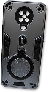 جراب حماية متوافق مع نوكيا G10/G20 بطبقة مزدوجة مضاد للصدمات مع مسند حلقي دوار 360 درجة وحامل مغناطيسي للسيارة (رمادي)