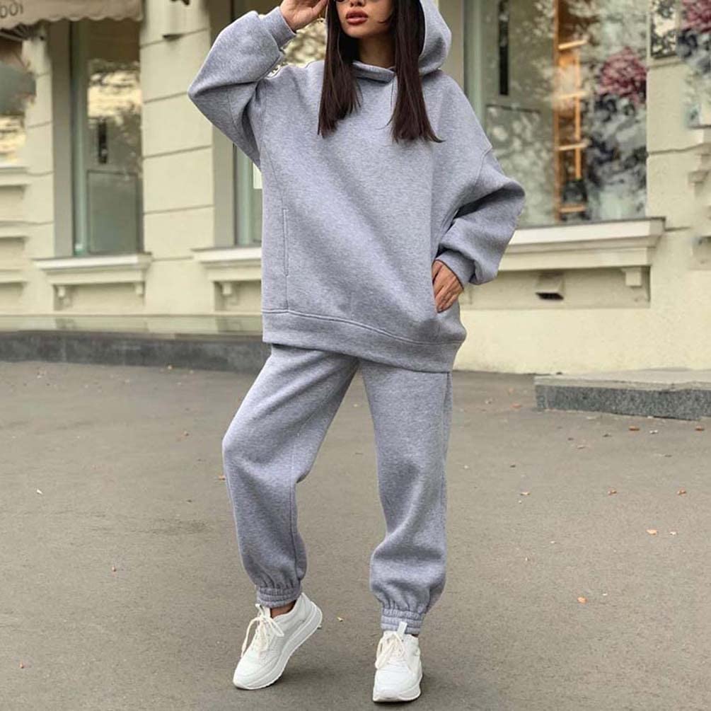 Tuta Sportiva Da Donna, Tuta Sportiva, Tuta Da Jogging, Tuta For Il Tempo Libero In 2 Pezzi Da Donna, Felpa Con Cappuccio, Pantaloni Lunghi, Abbigliamento Sportivo, Sport