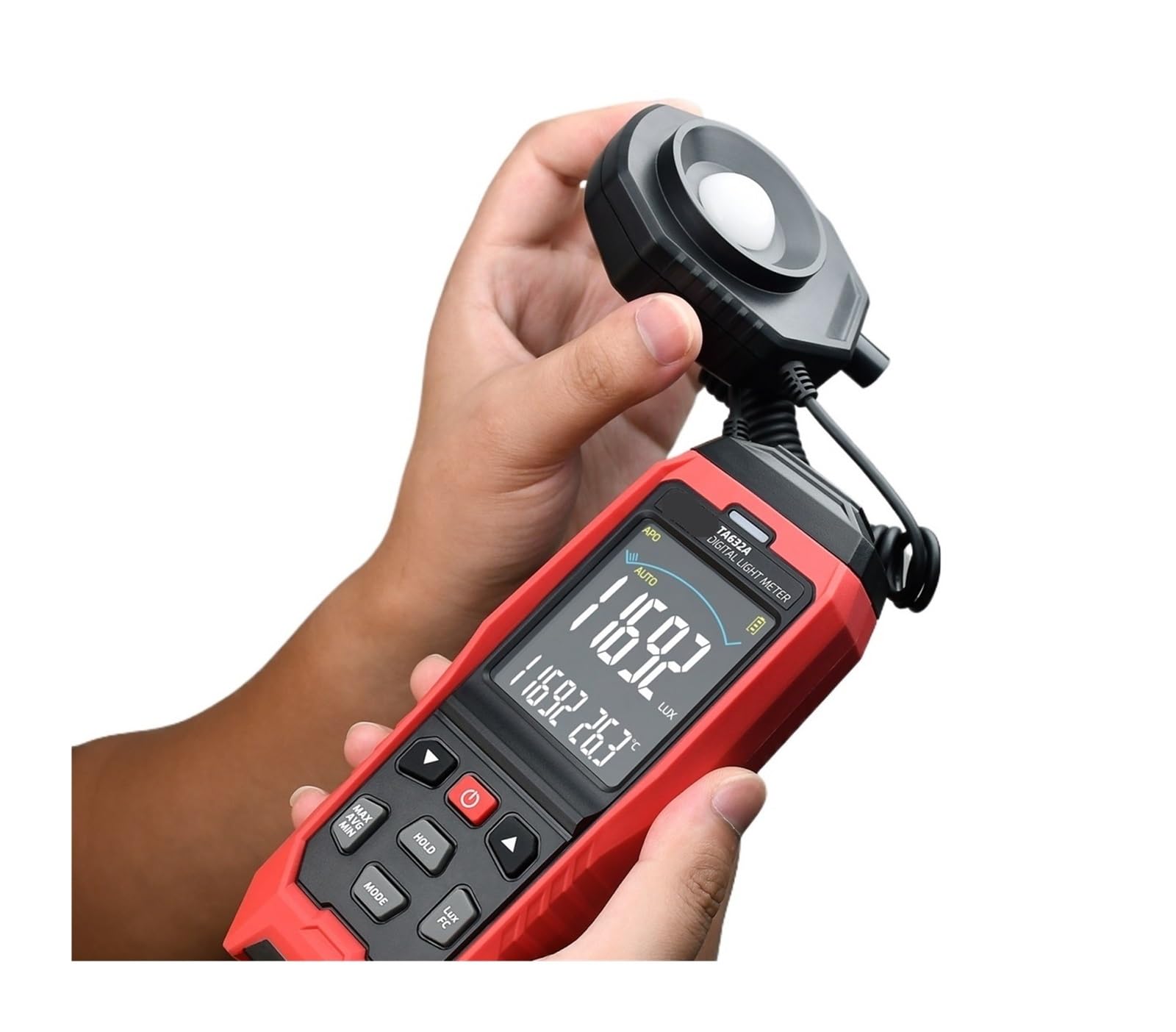 UVB Meter TA632A LCD Digital Light Meter Lux Handheld Illuminometer Luminometer Photometer Luxmeter 0-200000