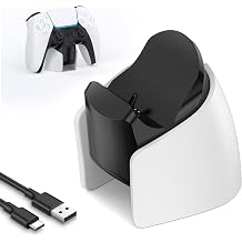 Charging Dock for PS5 Controller, IINE Fast USB Charging Station for PS5 DualSense Edge Controller with Charger Indicator and Charging Cable