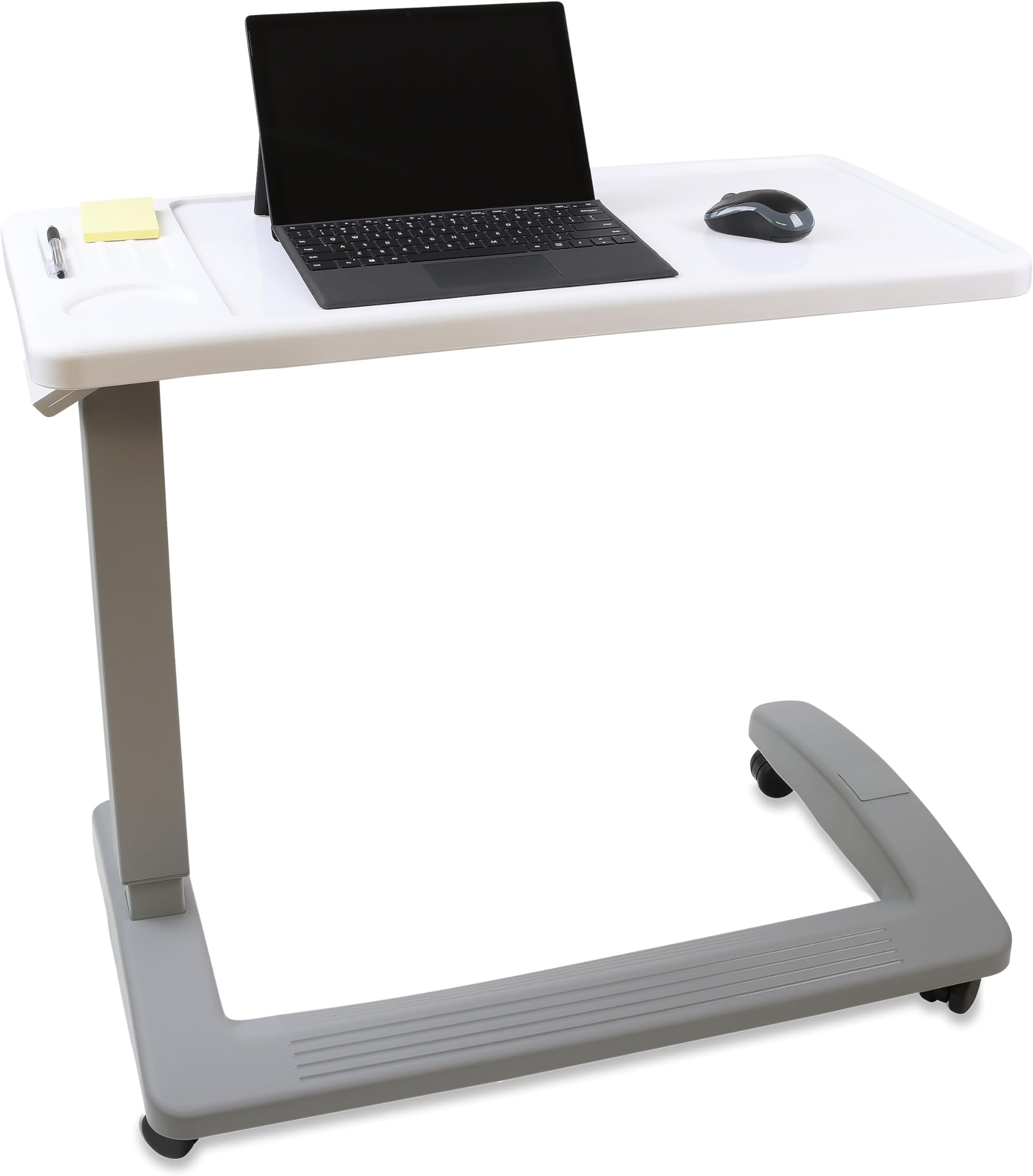 PINIQUE Adjustable Overbed Bedside Table With Wheels For Hospital And Home Use,Bed - View #12
