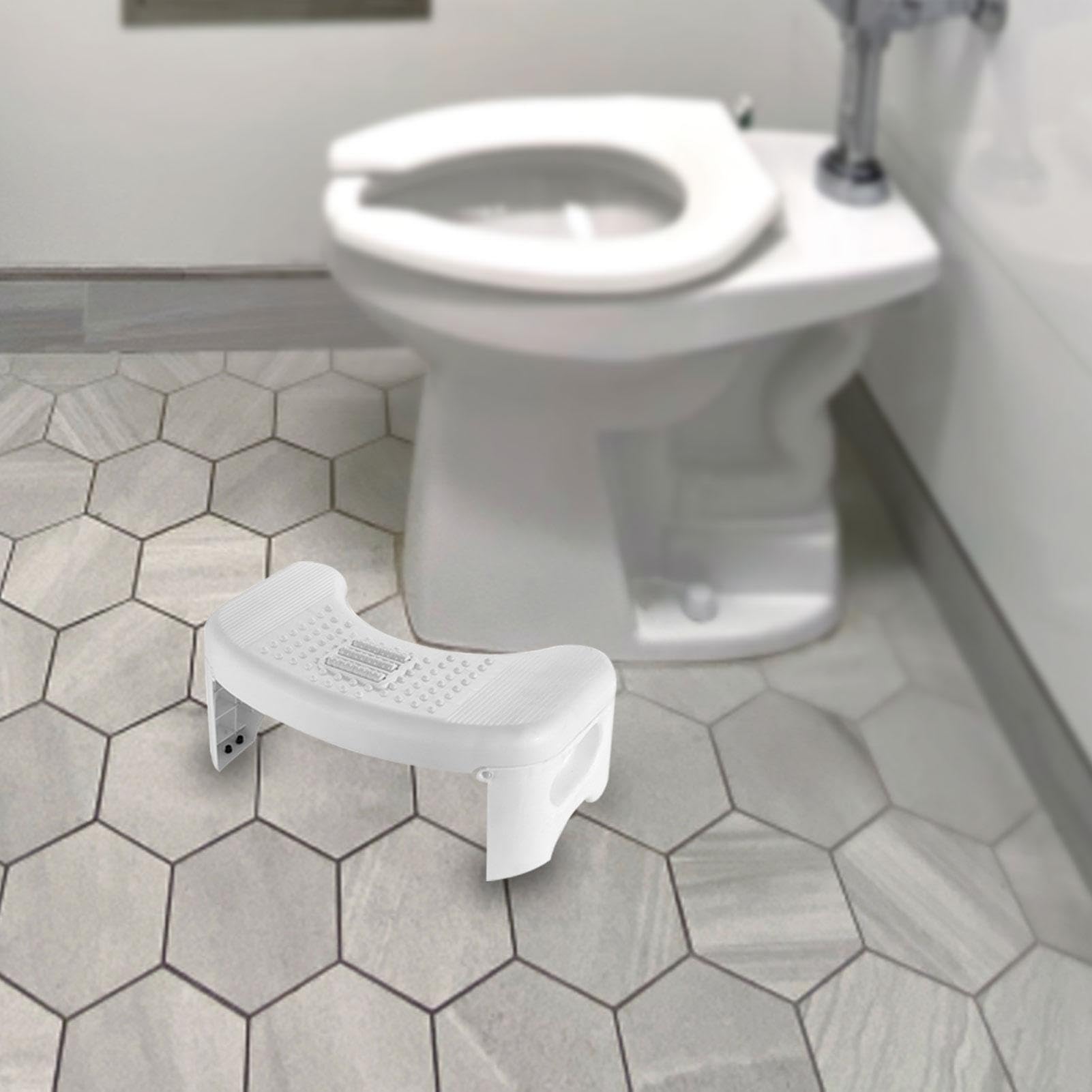 Sgabello Da Toilette - 42×25×17cm Sgabellino Squatty Da Toilette, Sgabello WC Antiscivolo Per Bagno, Sgabello Da Toilette Da Bagno, Sgabello Bagno Fisiologico Sgabello WC Pieghevole Per Adulti Bambini