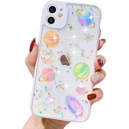 Rosehui Compatible With Iphone 7 Plus Iphone 8 Plus Case Clear Cute Sparkly Star Glitter Design