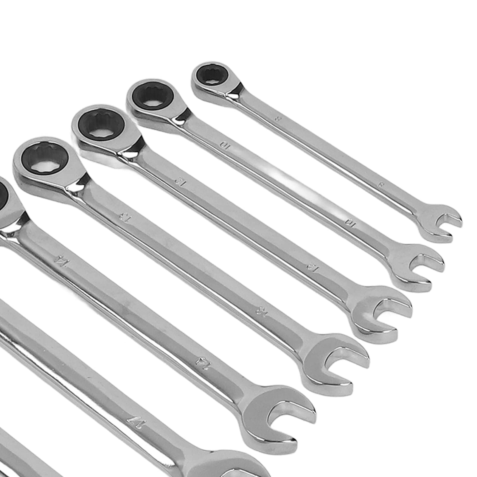 Set di chiavi a cricchetto fisse, utensili manuali elettrici combinati in acciaio placcato per la manutenzione di macchinari per la riparazione di veicoli e per uso domestico