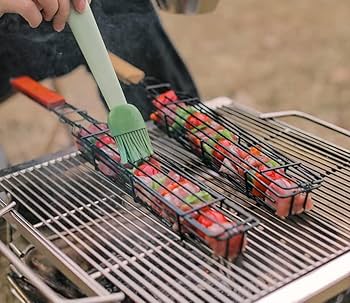焼き網キャリー 焼肉 炭火焼き BBQ キャンプ 厨房機器 Amazon | Fiegcit 3個組360度回転焼き網 魚焼きBBQ網 BBQグリル