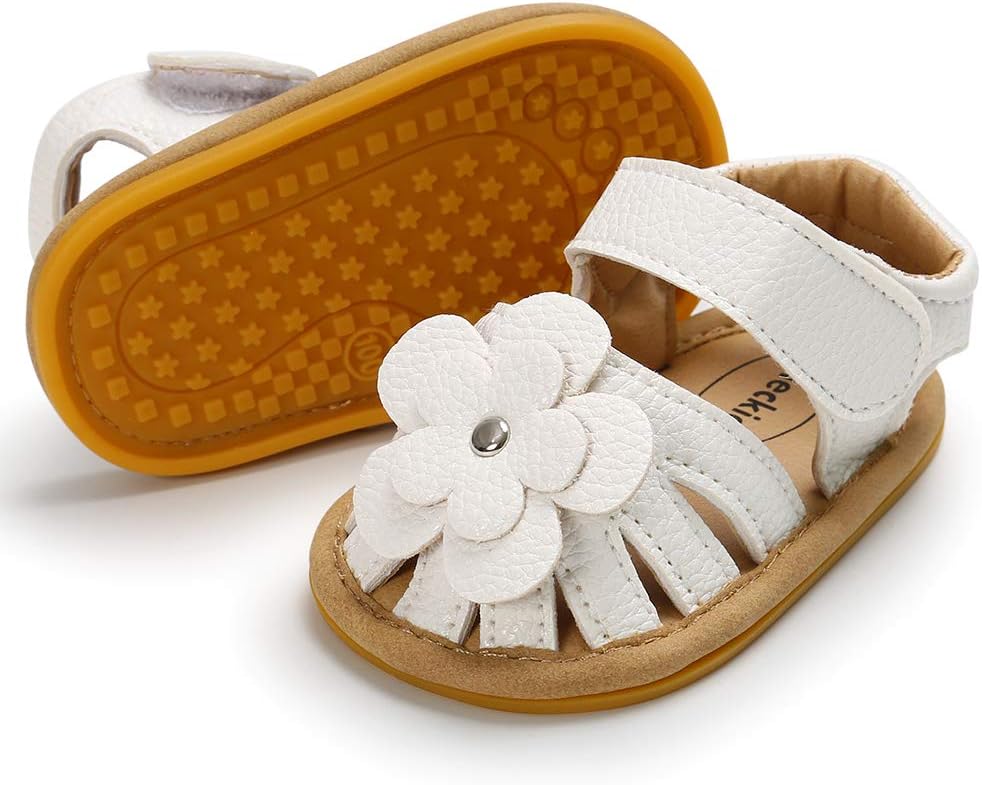 Baby Infant Girls Boys Sandals Non Slip Rubber Sole Summer Beach Outdoor First Walker Crib Shoes