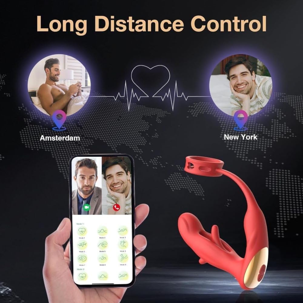Massaggiatore con 9 modalità di percussione e 9 modalità di vibrazione/con telecomando e controllo tramite app, masturbatore per punti U e G