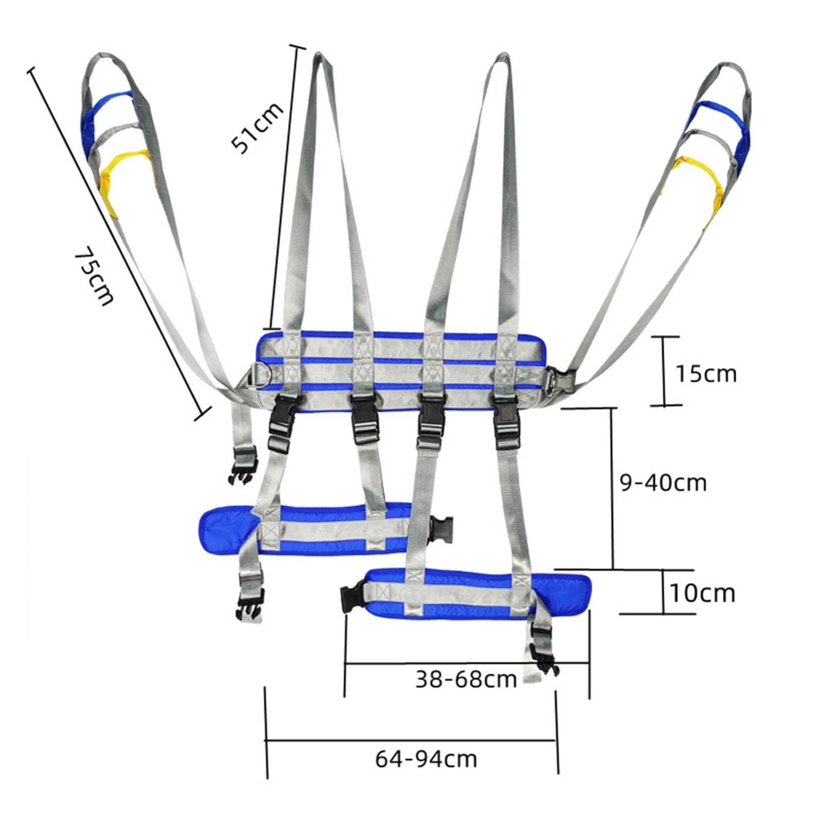 Cinturón De Transferencia Médica De Elevación,Arnés de Elevación de Paciente de Cuerpo Completo,Grúa de Paciente para Adolescente Elevador de Pacientes Correas de elevación