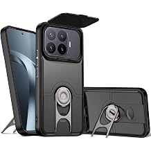 for Xiaomi 17T Pro Case with Stand and Camera Lens Cover, Military-Grade Protection Shockproof Slim Bumper Phone Case for Xiaomi 17T Pro Black