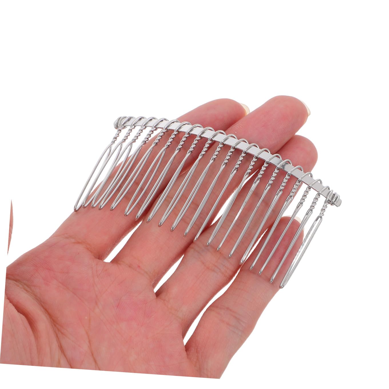Amazon.com : LIFKOME 20 Tooth Silver Metal Hair Comb Wedding 