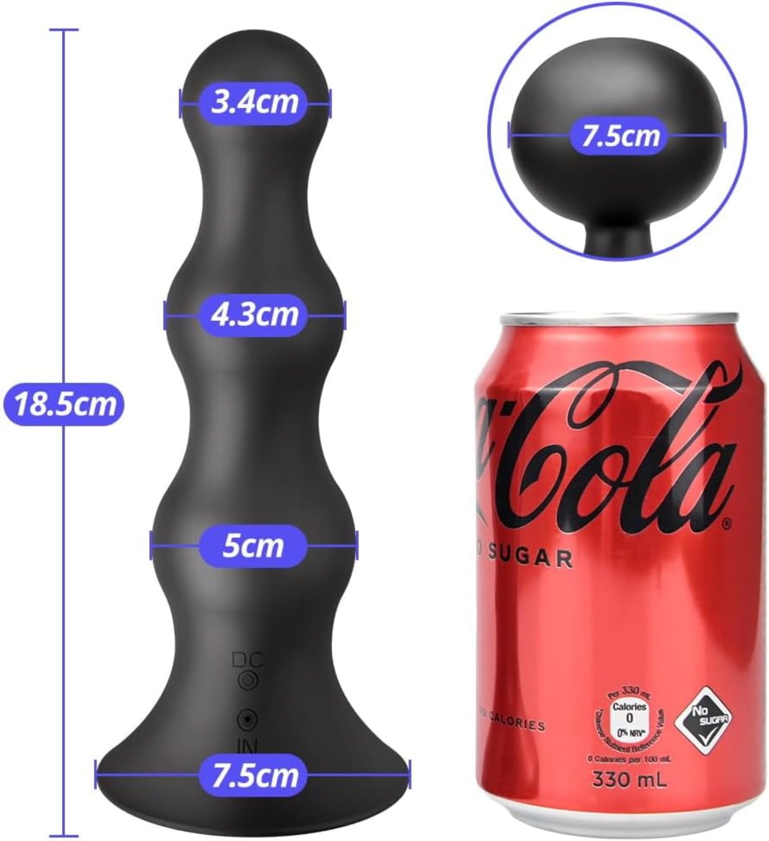 Plug anale vibrante gonfiabile, 10 modalità di vibrazione, con telecomando, pallina in silicone, stimolazione della prostata, sex toy universale