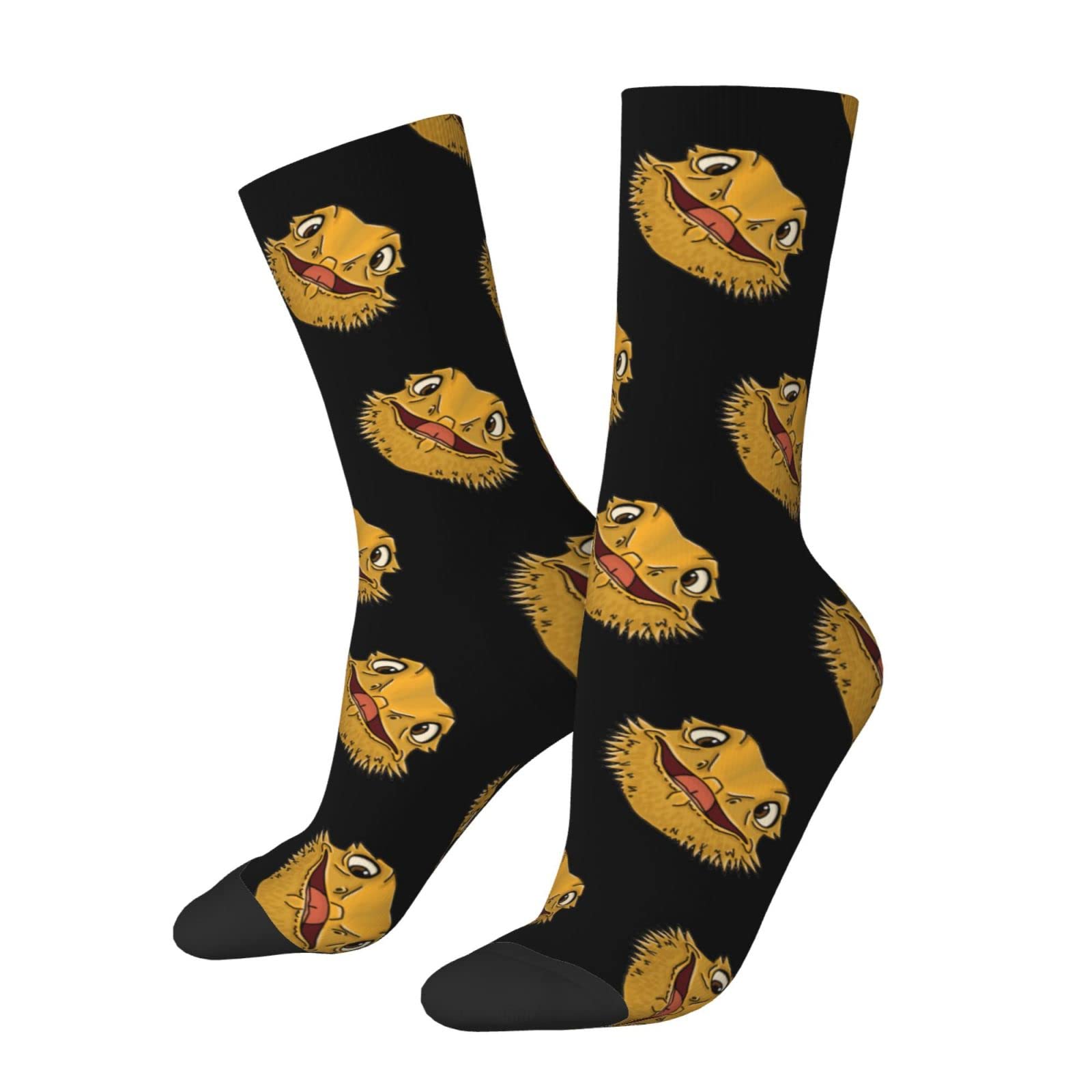 Kwqdozf Unisex As Pic Bearded Dragon Socks Funny Novelty Crew Socks Gift For Men Women Teen