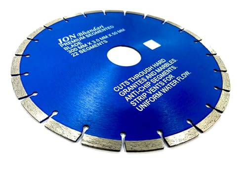 Image of Jon Bhandari Tools 12 inch Premium Segmented Diamond Cutting Blade for Marble, Granite, Tiles & Stones | 300mm Stone Cutter Blade for Angle Grinder | Heavy-Duty Blade for Wet & Dry Cutting (1pc)