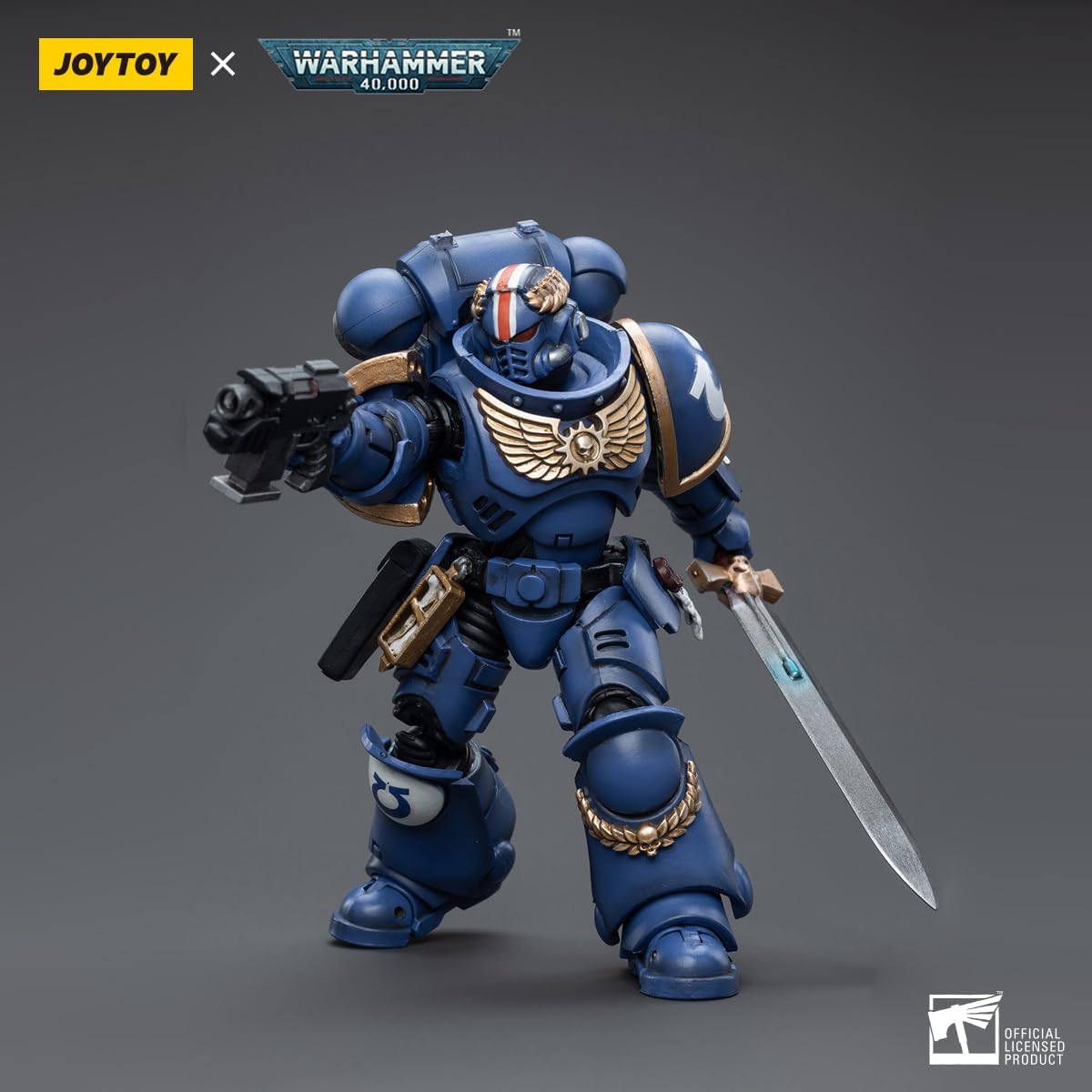 JOYTOY Warhammer 40k 1/18 Action Figure Ultramarines Primaris Lieutenant Argaranthe Collectible Gifts,Toys for Kids 15+ and Adults 4.72-inch