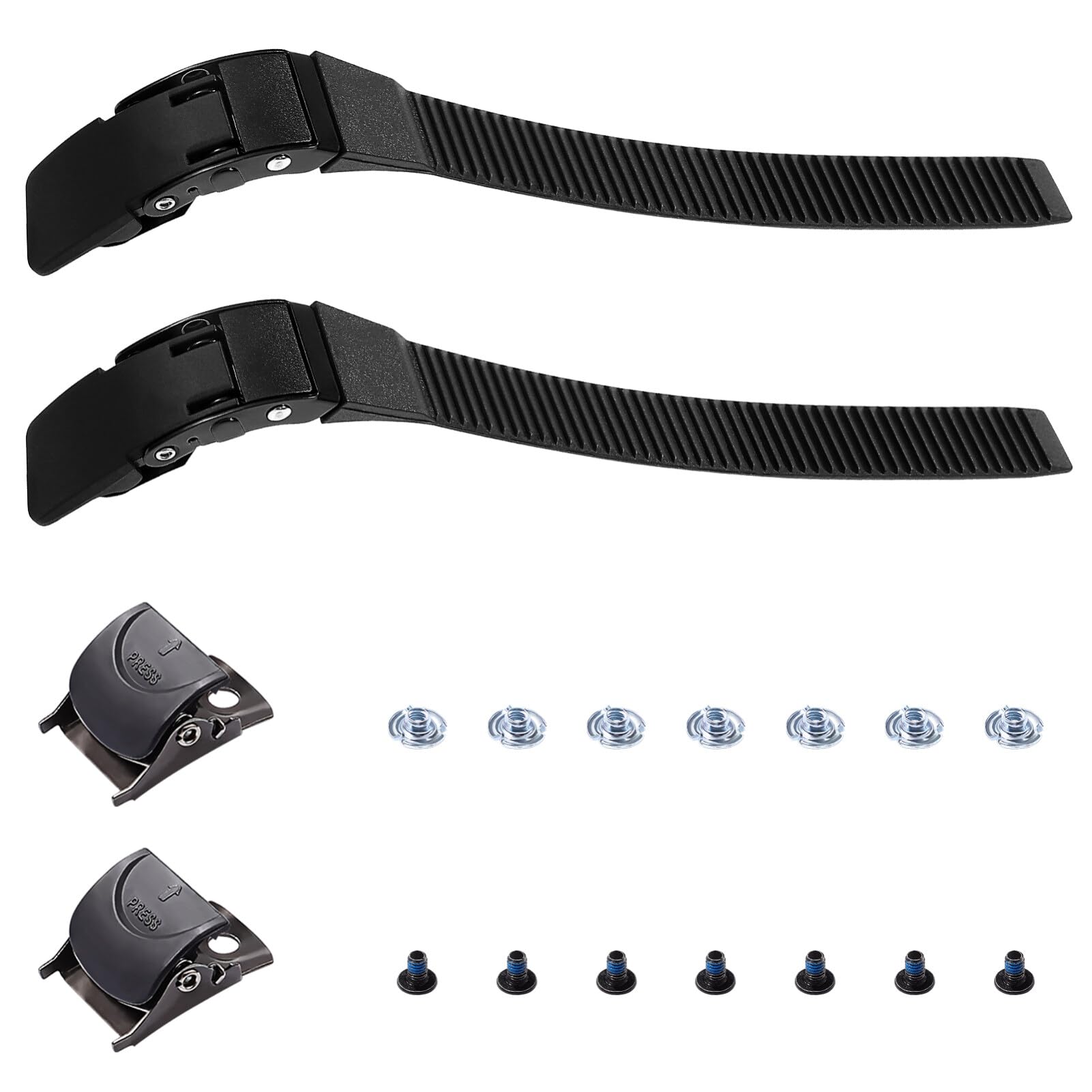 Sewroro 2 Sets Replacements Inline Roller Skating Shoes Energy Strap Skating Shoes Universal Buckle Straps for Skating Shoes Strap