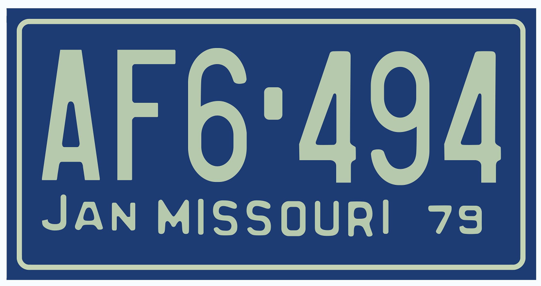 OPO 10 - USA car license plate - metal replica 30x15 cm: Missouri (C29)