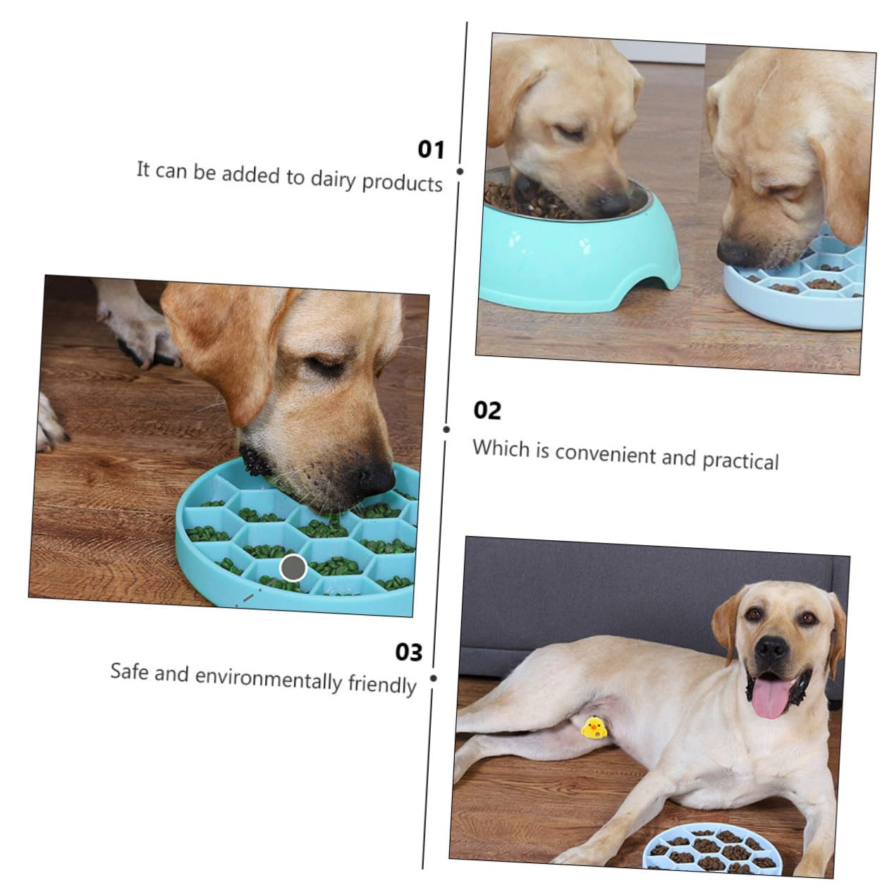 SUPVOX Comedero Lento Adecuado para Alimentación Lenta y Segura para Perros Diseño Único de Silicona y Esquinas Redondeadas Anti-Asfixia y Fácil de Limpiar