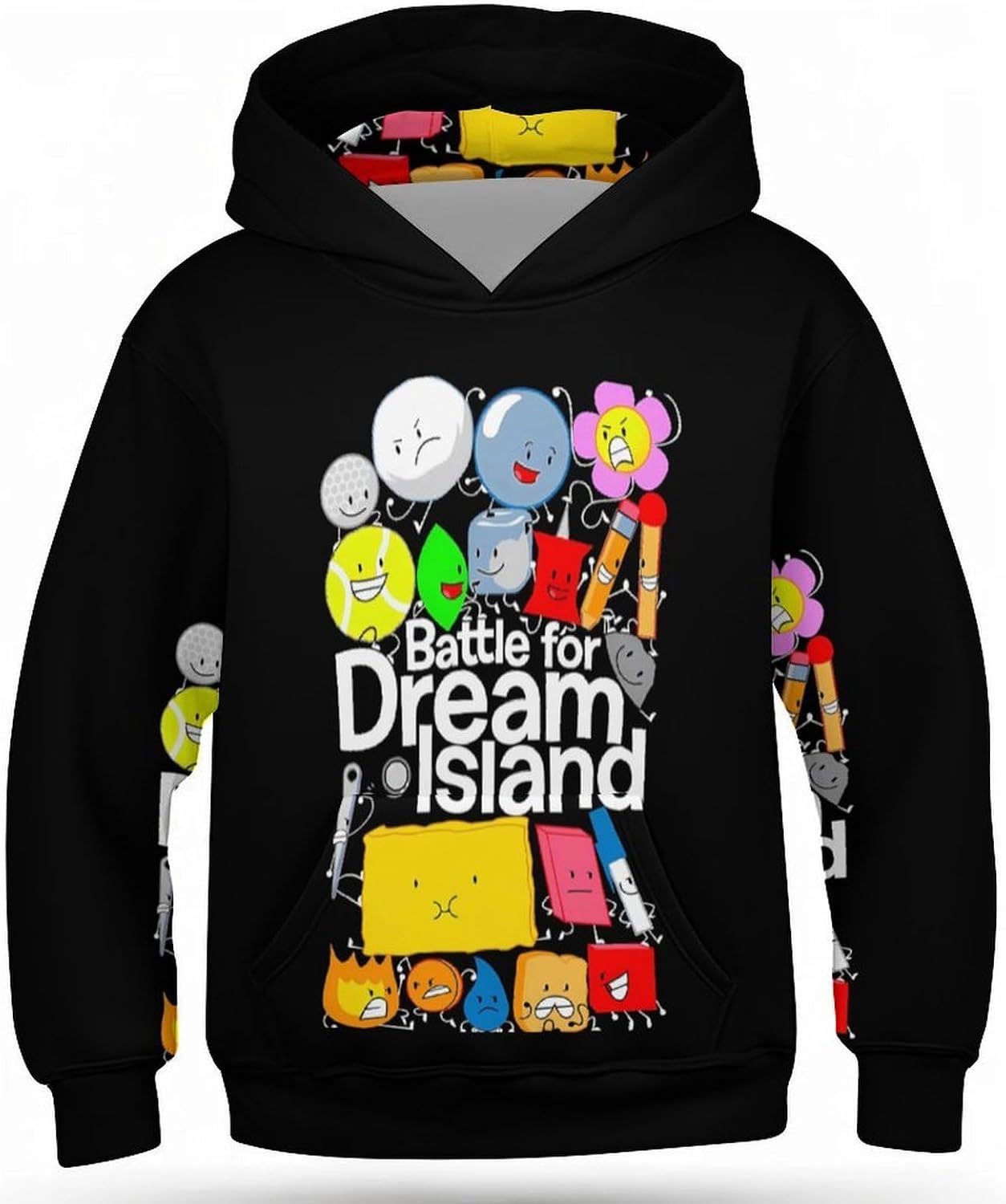 Bfdi-Battle for Dream-Island Kids' Hoodie 3d Print Sweatshirt Soft Pullover Hooded With Big Pockets
