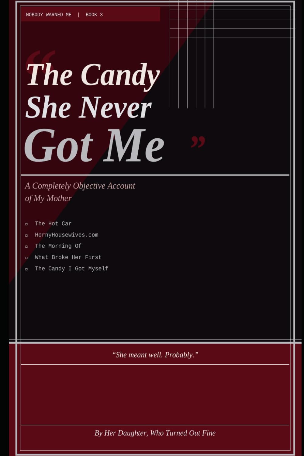 The Candy She Never Got Me: A Completely Objective Account of My Mother (Nobody Warned Me — a survival series)