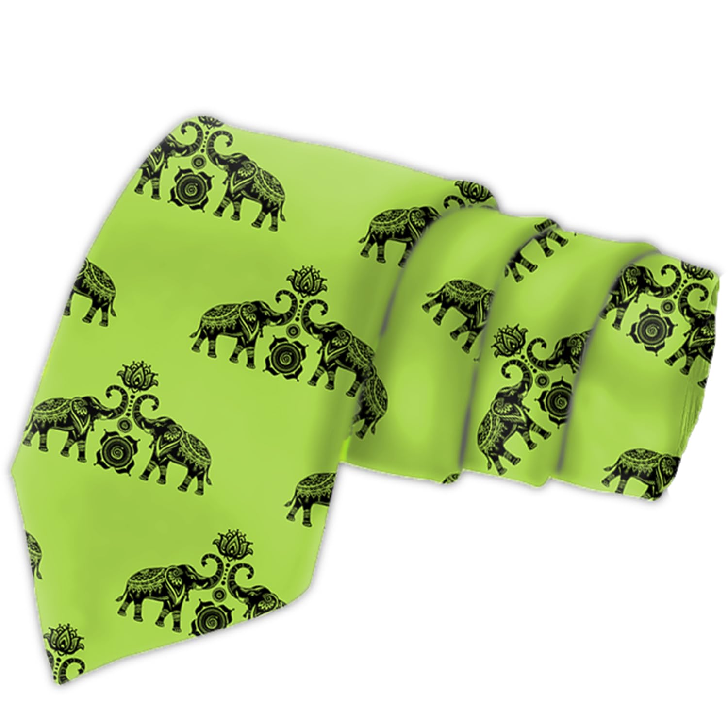 blacksmith The Mandala elephant Printed Necktie for Men-picture-12