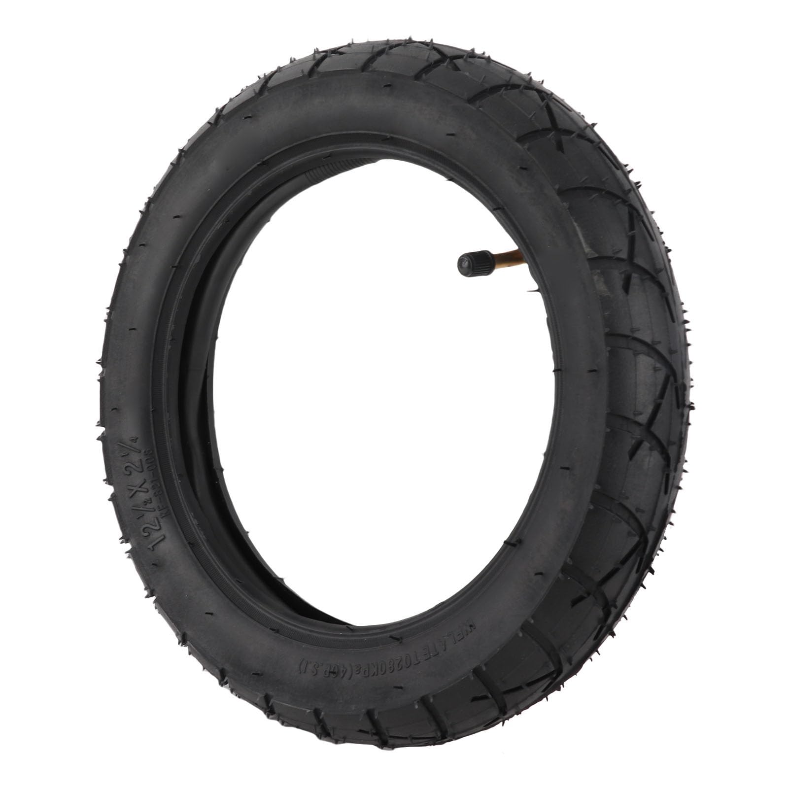 Vbestlife Electric Tire, 12 1/2x2 1/4 (57?203) Rubber Tire and Inner Tube Set with Angled Valve Stem for Electric - Black