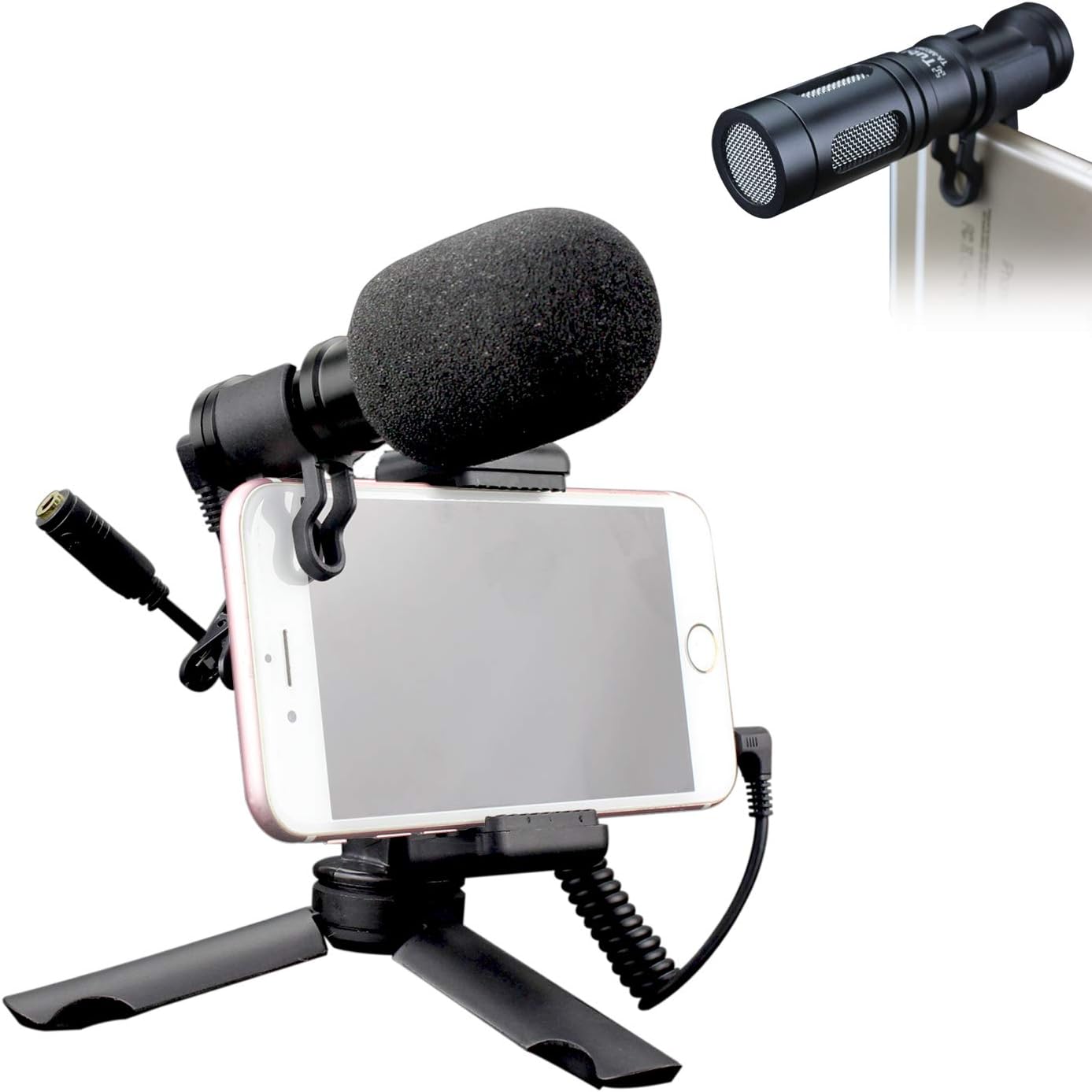 Smartphone Video Kit Ranger Starter with Video Shotgun Microphone, Mini Table Tripod and Smartphone Holder, Pocket Vlogging Starter kit for Smartphone YouTube Interview Studio Vlog Filmmaking