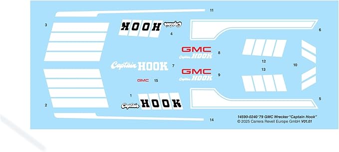Revell 1979 GMC Wrecker Captain Hook 1:25 Kit de Modelo 57 Piezas miniatura 10