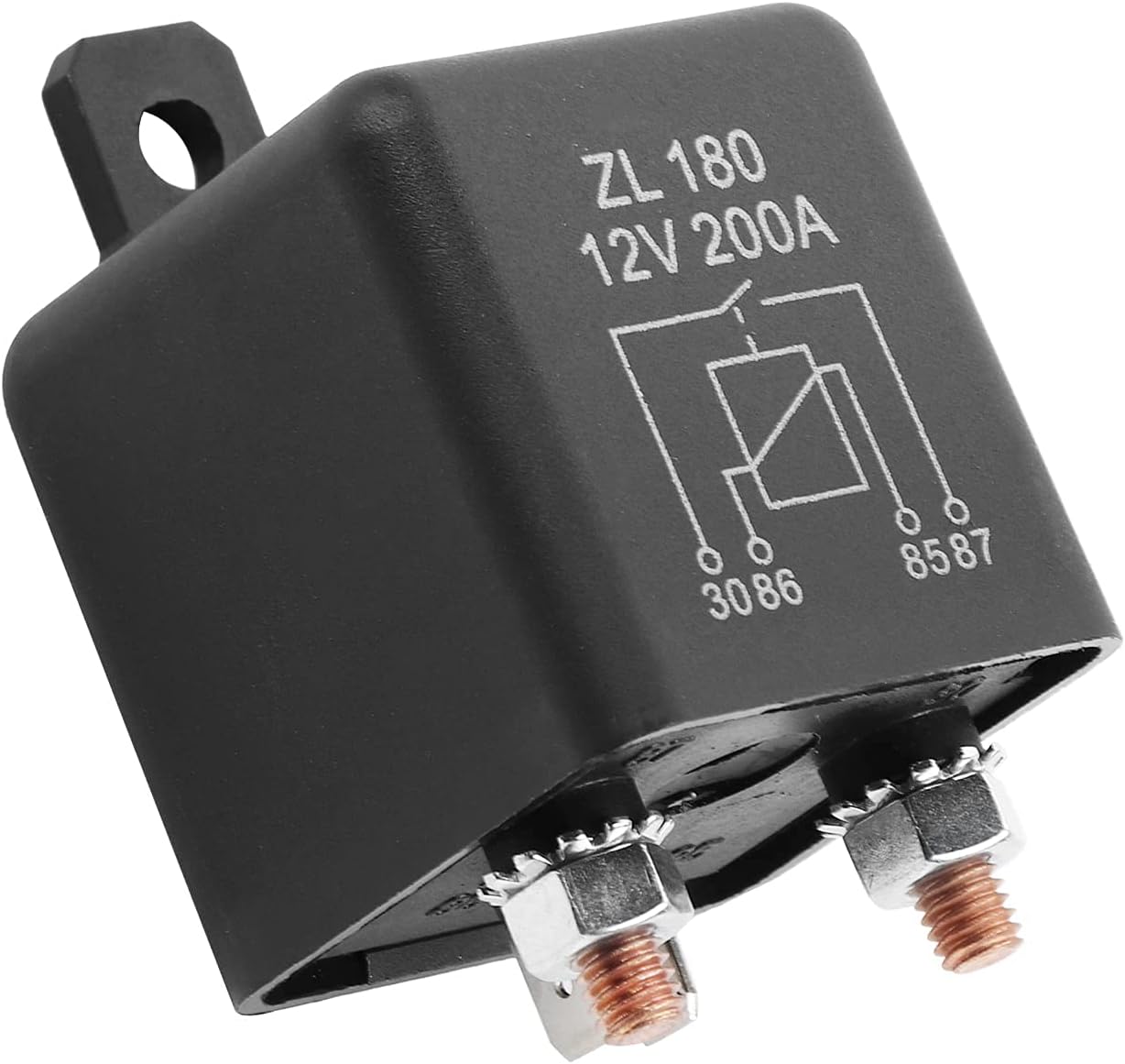 Rele universal start relay - 12 V - 200 A - 4 pins - Normally open - 12 V - For construction vehicles, cars, boats - Spare part