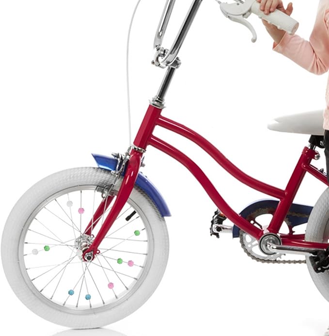 108 piezas de cuentas luminosas para radios de bicicleta coloridas miniatura 6