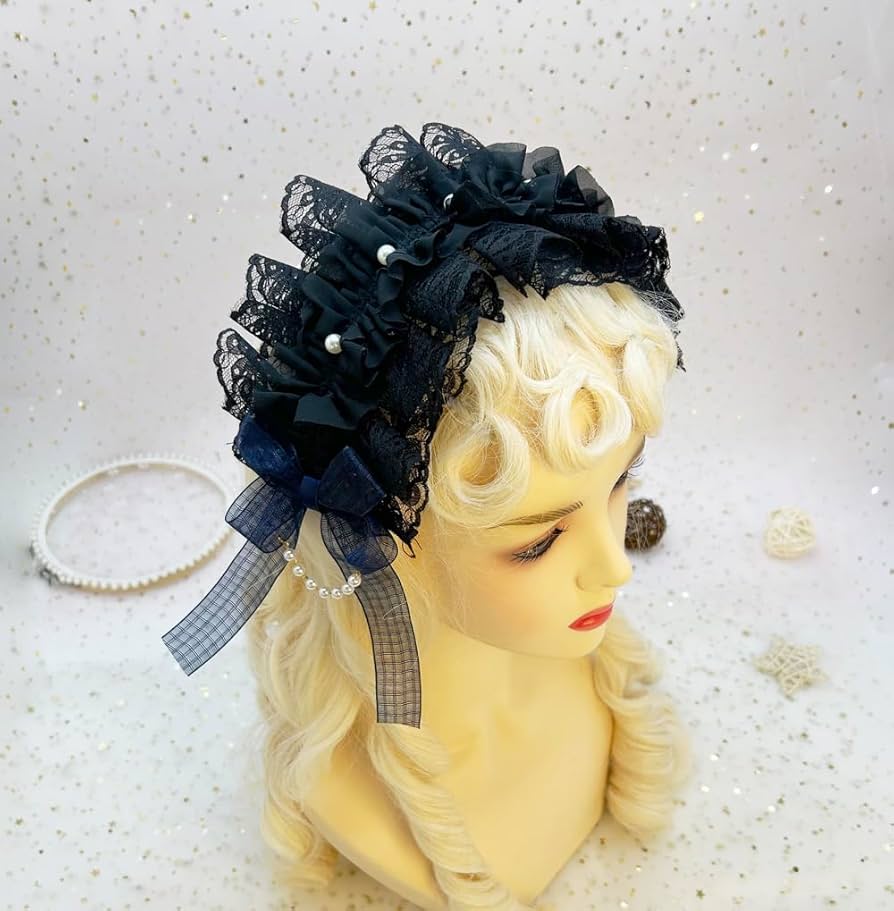 リアクタントのフリルデザイン 黒 カチューシャ リアクタントのフリルデザイン 黒 カチューシャ リアクタントのフリル