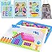 Produktbild Steckspielzeug Mosaik Steckspiel Pädagogisches Kinderspielzeug Kreatives Spielzeug Jungen Mädchen Steckmosaik Steckbausteine 295/592/888 Stücke Bausteine Kinder Lernspielzeug für Geschenk (295 Stücke)
