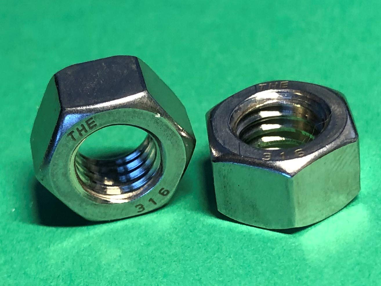 US STAINLESS 100 Pcs Stainless Steel 316 A4 5/8"-11 UNC Hex Head Nuts ASTM F594G Passivated 594 Nut Pitch of 11