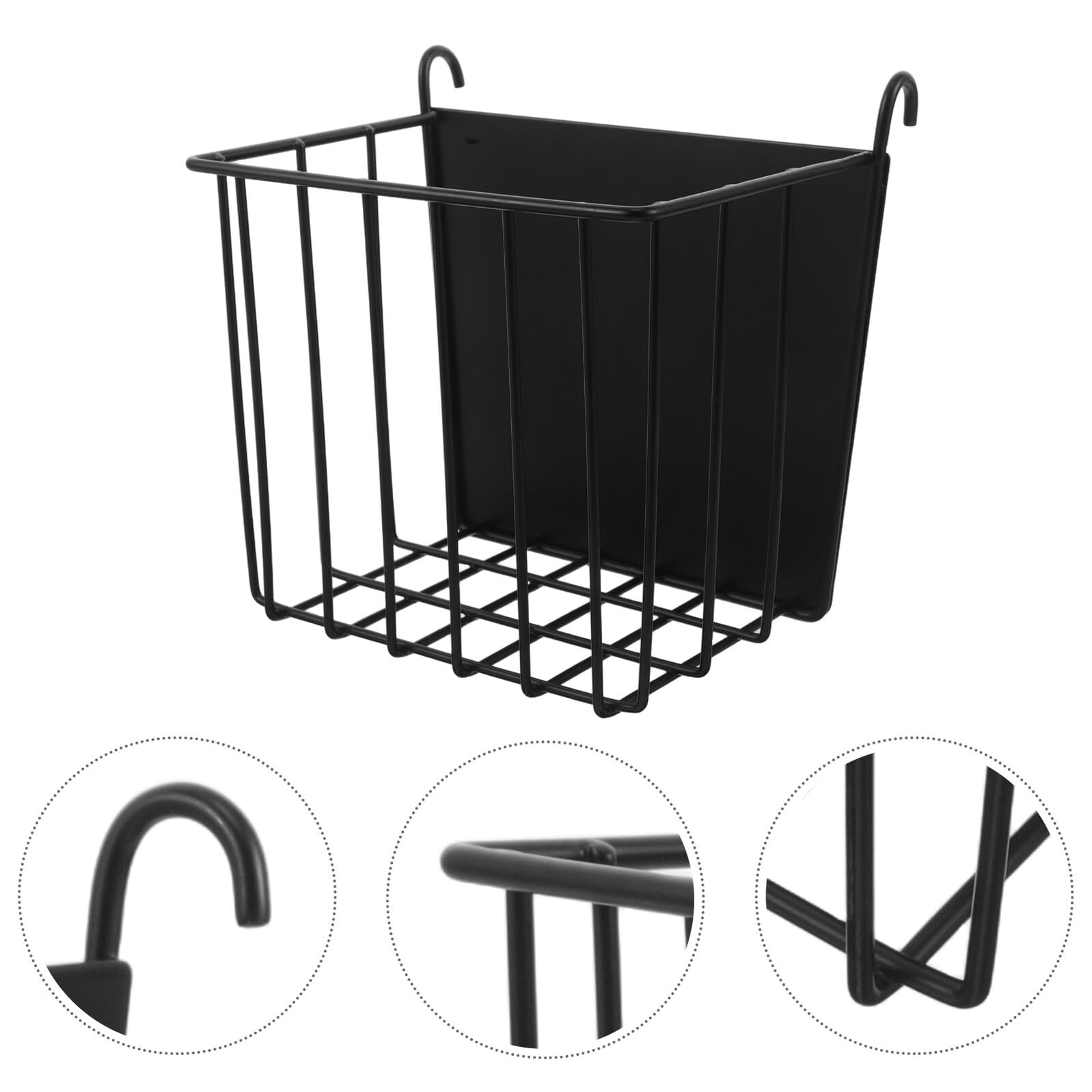 Râtelier à Foin pour Lapins et Cochons d'Inde en Acier Carbone Noir Support Suspendu Compact pour Cage Mangeoire Pratique et Solide pour Petits Animaux Distributeur de Foin