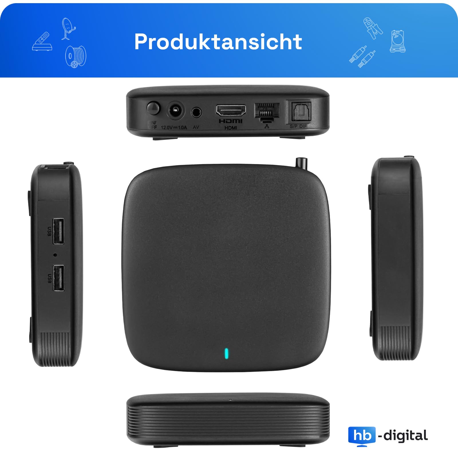 MAG 555 Original Infomir & hb-digital 4K HDR Multimedia Player Receiver HDR mit Google Assistant – Bild 2